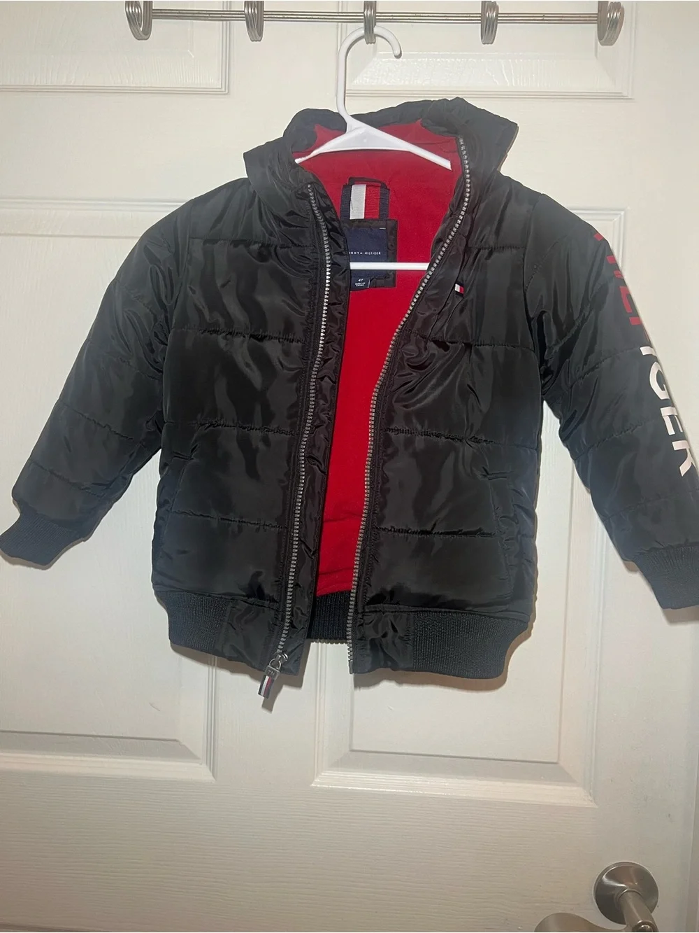 Tommy Hilfiger Kids Black Quilted Hooded Puffer